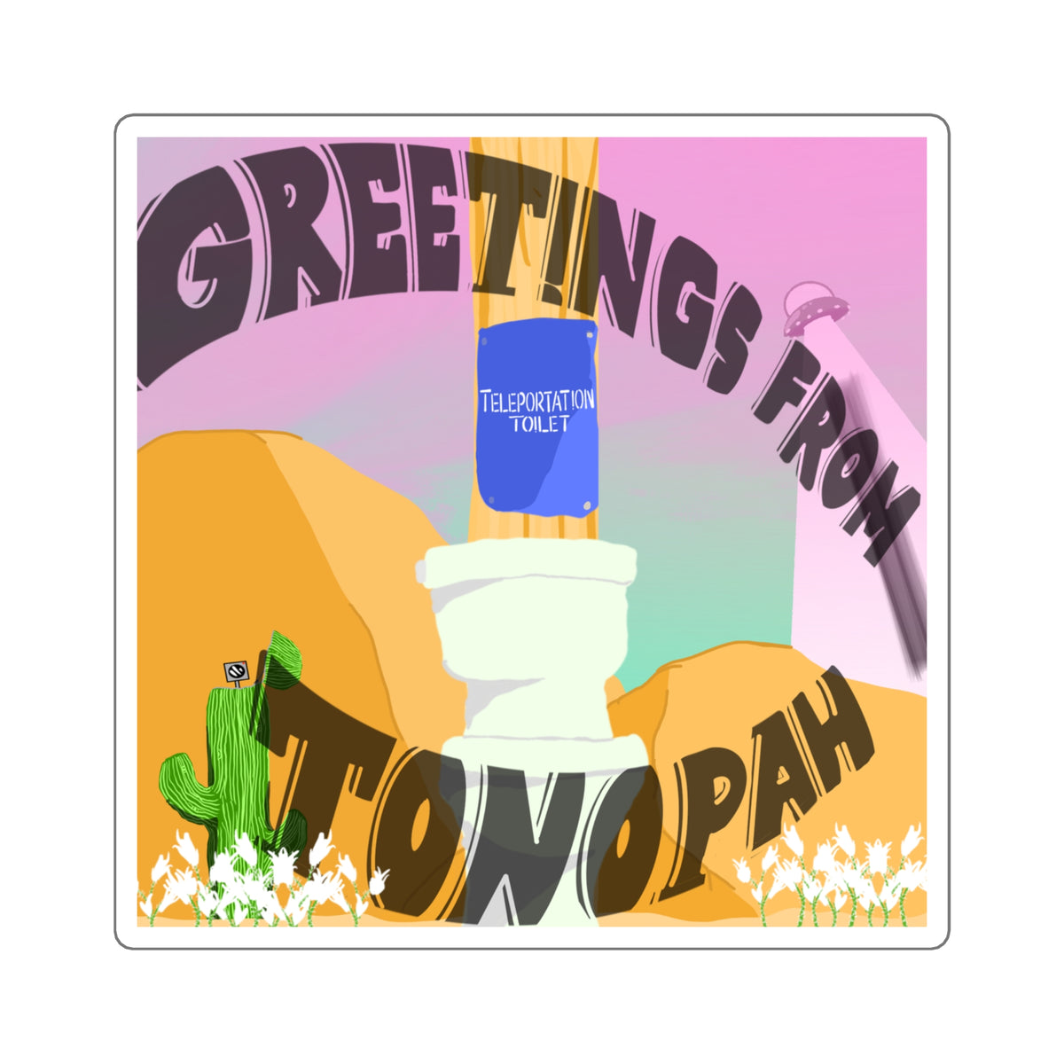 Teleportation Greeting Sticker