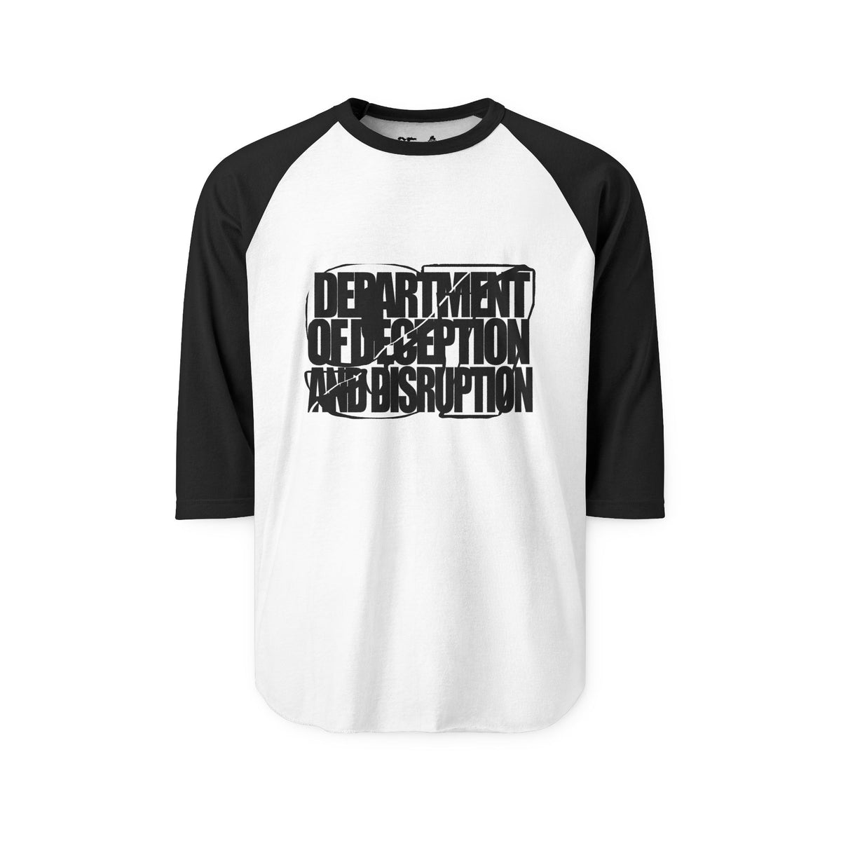 DEPT OF DECEPTION AND DISRUPTION BASEBALL TEE